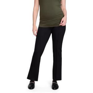 Motherhood Maternity Women's Secret Fit Over The Belly Ponte Flare Pregnancy Pant (Black) S
