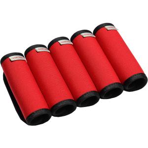 Neoprene Luggage Handle Wraps For Traveling Bright Color Luggage Tags|Handle Wraps|Handle Covers (Red)