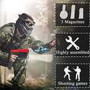 Electronic Gel Ball Blaster Toy Full Auto Gel Toy Goggles and Drum,for Christmas Easter Outdoor Games, Gift Ages 14+ Red