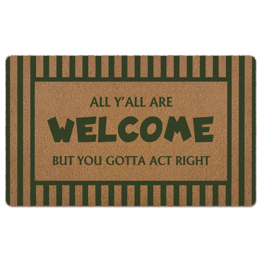Qskjre Classroom Crayon Welcome Door Mat, Funky Classroom Kids Artificial Coir Front Door Mat Indoor Outdoor Entrance, Trendy Preppy School Doormat Rug for Porch Entryway Patio Decor,17X30 Inch