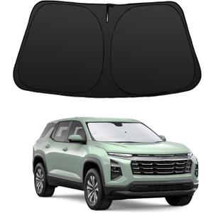 Windshield Sun Shade Custom Fit for 2024 2025 2026 Chevy Equinox EV Accessories Foldable Sunshade Sun Blocker Protect Car from Sun Rays & Heat Damage Keep Car Cooler