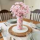 Suncalla 105 Pcs Easter Centerpieces for Tables Pink Cherry Blossoms Decorations Bulk with 5 Artificial Cherry 100 Pastel Multicolor Eggs Vase Filler Easter Table Decors for Spring Home Decor