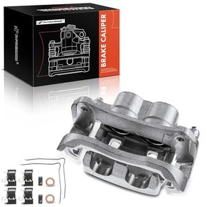 A-Premium Front Right Disc Brake Caliper Assembly with Bracket Compatible with Toyota and Lexus Models - Highlander 2010-2019, Sienna 2011-2020, RX350 2010-2015
