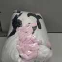 Unisex Adult Onesie Pajamas Animal Cosplay Halloween Costume One Piece Plush Sleepwear Homewear (Medium, Cow)