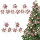 Weysat 12 Pcs Gingerbread Picks for Christmas Tree Gingerbread Christmas Decorations Xmas Tree Topper Sprays Ornament for Vase Filler Craft Holiday Indoor Party Decorations