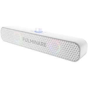 FULMINARE Bluetooth Speaker with 26W HD Sound, Portable Speaker Up to 30H Playtime, AUX&TF-Card&USB Input, LED Lights, Speakers Bluetooth 5.3 Wireless for Home/Party/Outdoor, Birthday Gift (White)