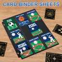 100 Pack 9 Pocket Page Protector, Trading Card Sleeves Pages Baseball for 3 Ring Binder Hold 1800 Cards, Sheets Standard Size Cards, Sport Game Business Cards (Black)