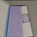 seenda Bluetooth Keyboard and Mouse for iPad, CTU-301 Wireless Multi-Device Connection Bluetooth+2.4G Keyboard Mouse Combo with Tablet Holder for iPad/Macbook/Windows, iOS/Andriod/Phone, Blue & Purple