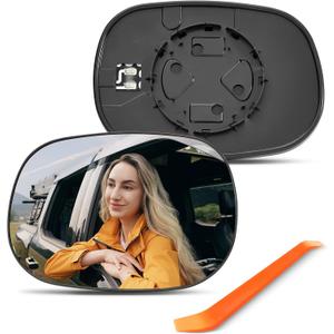 Driver Side Mirror Compatible with 1998-2003 Dodge Ram 1500 2500 3500, 1998-2004 Durango, Left Side Mirrors Replacement Glass, Heated