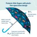 Wildkin Kids Umbrella Rainproof Canopy, Curved Handle, Easy Hanging Design