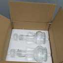 BSTKEY Set of 2 Olive Oil Dispenser Bottle with Stopper, Elegant Style Glass Cruet Bottles for Kitchen, 250ml Oil Dispenser Spout Container for Syrup Olive Vinegar