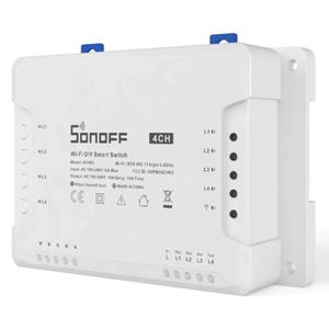 SONOFF 4CH R3 Smart Switch,4 independently Channel WiFi Remote Time Switch, LAN Control, Inching/Self -Locking Mode, Compatible with Alexa,& Google Home Assistant