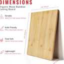 Bamboo Cutting Board for Kitchen - Wood Chopping & Charcuterie Board | Made with Moso Bamboo - Double Sided Butcher Block (13.2" x 9.8" / 33.5 x 25 cm)