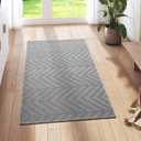 Indoor Area Rug Low Profile Kitchen Washable Entry Rug,2x4ft,Grey