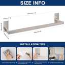 NearMoon Self Adhesive Bathroom Towel Bar, Stainless Steel Square Bath Wall Shelf Rack Hanging Towel Stick On Sticky Hanger Contemporary Style, Towel Rack Wall Mounted (24 Inch, Brushed Nickel)