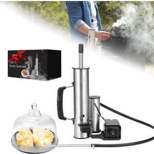 2026 Upgrade Electric Smoker Generator, Cold Smoker 60-70F for Cheese/Salmon, Adjustable Smoke Volume Air Pump, Smoke Tube for Pellet Smoker, Fits Gas/Pellet Grill, Smoking Accessory Gift for Men (14"l X 6"w)