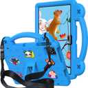 for Revvl Tab 2 Case (2025), EVA Shockproof Tablet Cover with Stand Handle Shoulder Strap,for Tmobile Revvl Tab 2 Tablet Case 10.1'' -Blue