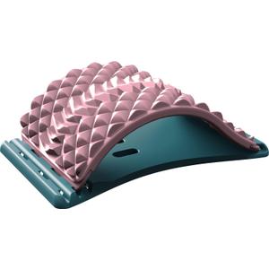 LTUMHGCR Back Stretcher, Back Cracker for Lower Back Pain Relief, Multi-Level Adjustable Spine Board for Herniated Disc, Sciatica, Scoliosis (Pink)