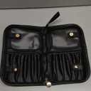 YLYZ Makeup Brush Bag, Waterproof Stand-Up Makeup Brush Holder Organizer, Travel Make up Brush Pouch Cosmetic Bags, Black