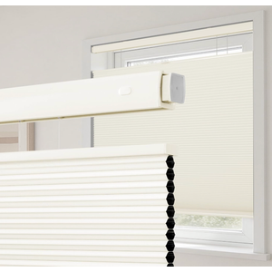 HESTIA No Drill Cordless Blackout Cellular Shades Top Down Bottom Up(TDBU) Private Energy-Efficient Waterproof Honeycomb Blinds for Bedroom, Baby Room and Home Office,Light Beige,60" W X 72" H