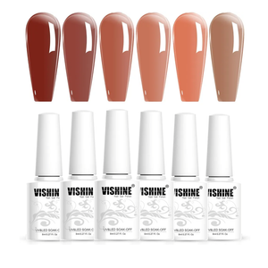 Pack Of 2 Vishine Jelly UV LED Gel Nail Polish Sets 6 Colors Transparent Red Pink Nude Brown Skin Color Soak Off Gel Polish Long Lasting Gift Set C007, C087 Pack Of 2 Vishine Jelly UV LED Gel Nail Polish Sets 6 Colors Transparent Red Pink Nude Brown Skin Color Soak Off Gel Polish Long Lasting Gift Set C007, C087