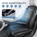 Coverado Cooling Car Seat Cushion, Universal Front Seat Cover 12V-24V Ventilated 3D Mesh Breathable Pad with 3 Speed Mode Dual Fan for Cars SUV Heatwave Driving Black&White