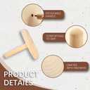 3-Pack Round Pottery Molds Wood Pottery Tools with Handle Top Forms for DIY Bowls Plate Dish Slump Press Art Making Pottery Tools for Handbuilding(4.5" 5.5" 6.5")