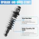 Rear Pair Complete Struts Shocks Assembly w/Coil Spring Replacement for 2003-2008 Toyota Corolla Matrix Pontiac Vibe Suspension Kit 171373L 171373R