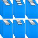 Chinco 22 Pieces Plastic Clipboards Multi Pack Hanging Low Clip Clipboards Letter Size Cute Portable Clip Board for Teacher Classroom Office Supplies(Blue Style)