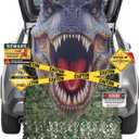 Halloween Dinosaur Trunk or Treat Car Decorations Kit for SUV, Car-Safe Setup & Reusable Realistic Dino Tarp & Stickers for Jurassic Park Theme Party Haunted House Archway Garage Decor