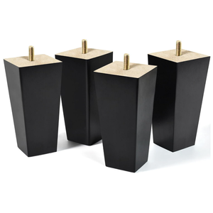 AORYVIC 6 inch Furniture Legs Black Couch Legs Set of 4 Ottoman Replacement Sofa Legs for Sectional, Dresser, Recliner, Nightstand (6 inch (4pcs))