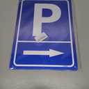 2-pack Parking Sign This Way to Parkinglot Aluminum Signage, Show Where to Park, Size 25 X 35 cm, Blue