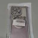 Misscase Magnetic Glitter Case for iPhone 16 Pro 6.3 Inch, Camera Protection, Compatible with MagSafe, Rectangle Cute Bling Sparkle Diamond Colorful Phone Cover, Drop-Tested & Shockproof-Purple