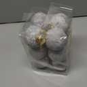 Suilung 12 Pcs Neutral Textured Christmas Ball Ornaments 2.36'' Vintage Christmas Tree Decor Modern Rustic Brown Ornaments with Loop Shatterproof Hanging Ball for Xmas Farmhouse Decor (Beige) (Retro White)