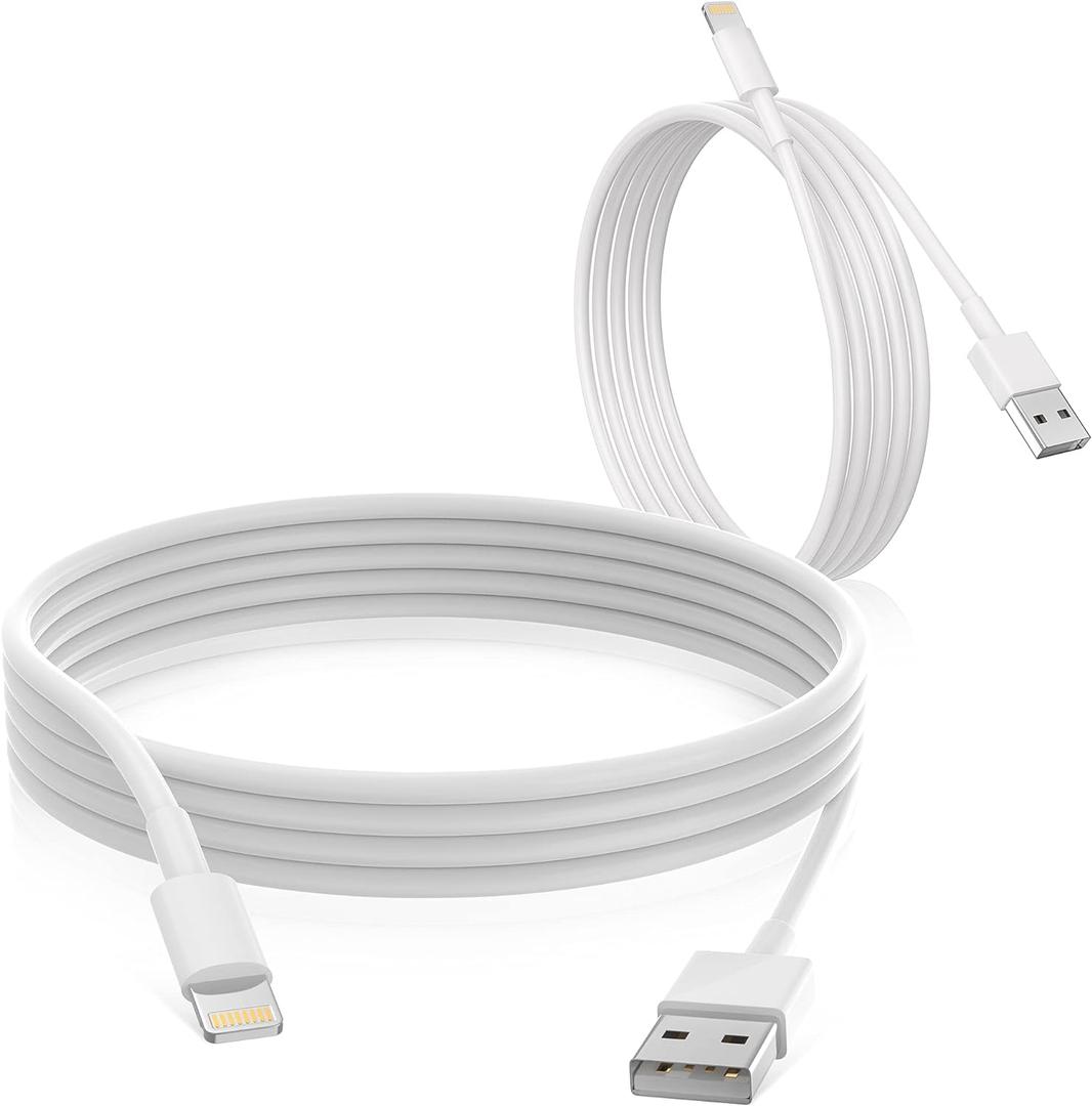 for iPhone Charger Cord,2 Pack Original USB to Lightning Cable Apple MFI Certified 6 Ft, Fast iPhone Charging Cord for iPhone 11/11Pro/11Max/ X/XS/XR/XS Max/8/7/6/5S/SE (White)