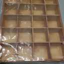 1 Pc 13.4''x10.6''x2'' Wooden Storage Divider Box Showcase Display Box Organization Tray Display Holder with 20 Compartments for Home Craft Office Kitchen Storage (Vintage Color)