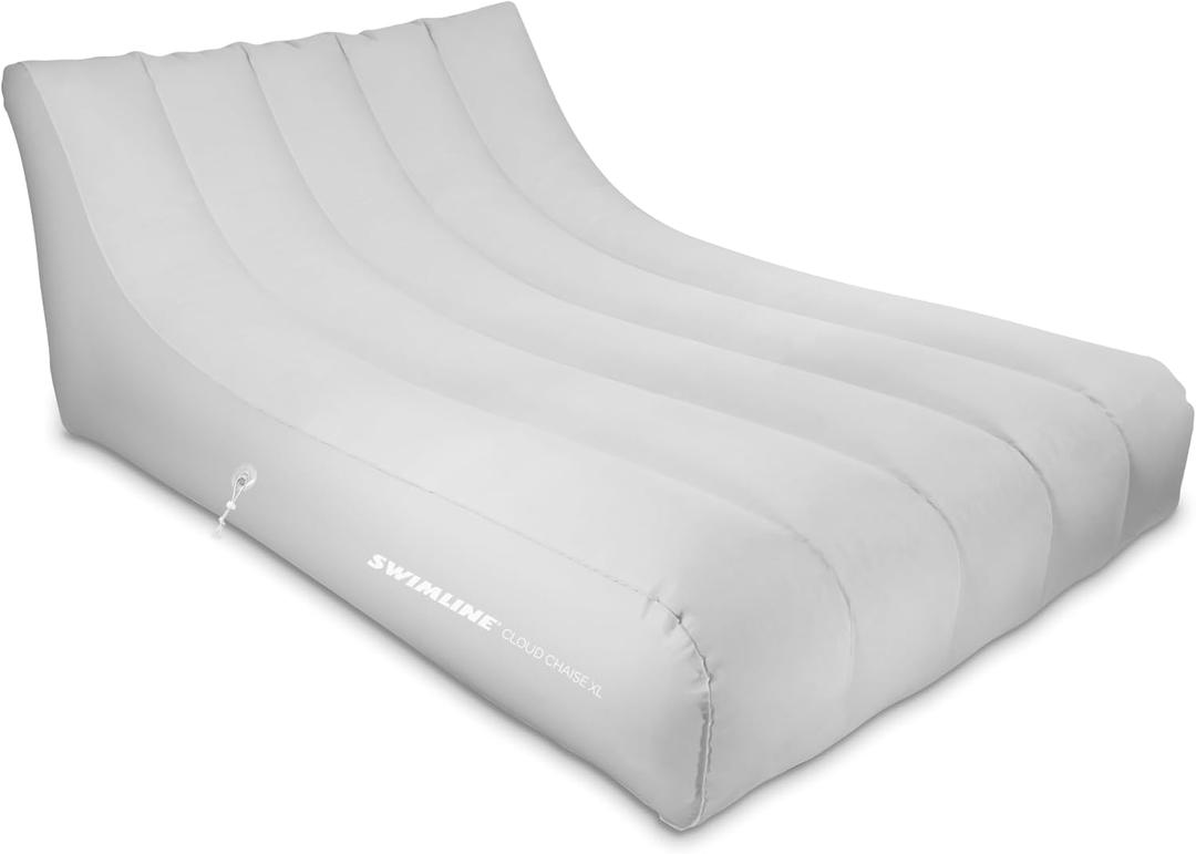 SWIMLINE Original Cloud Chaise XL Pool Lake Float Lounger Raft for Adults & Kids | Comfortable Fabric Foam Texture for Floating & Backyard Lounging | Connect Multi Floats with Bungees