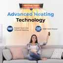 SereneLife Infrared Patio Heater, Wall-Mounted Electric Heater with Remote Control, 1500W, IP65 Approved, Odorless, Indoor/Outdoor for Patio, Restaurant, Backyard, Garage, Decks