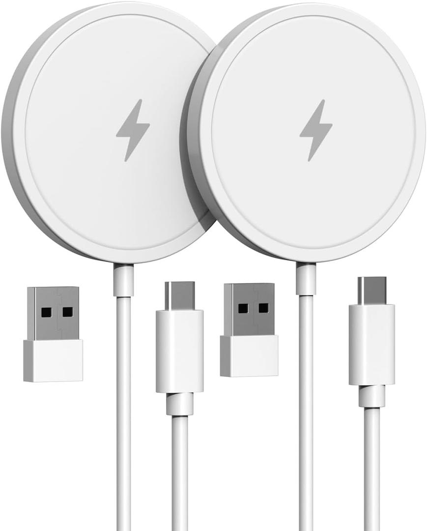 Magnetic Wireless Charger for iPhone 15W Max Fast Mag Safe Wireless Charging Pad Compatible with iPhone 17/16/15/14/13/12 Series and AirPods 3/2/Pro 2/Pro, White