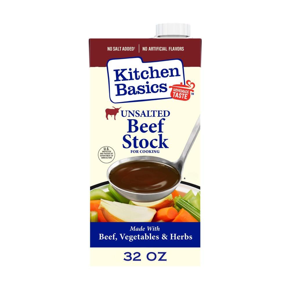 Kitchen Basics® Unsalted Beef Stock, 32 oz. Carton (EXP 09/26/26)