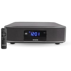 AIWA Exos Home Speaker, Premium 30W RMS Sound System with CD Player, Bluetooth Connectivity, FM Radio, Optical Digital Input, Dual 1 Tweeters + Dual 2 Bass Units, IR Remote Control (Black)