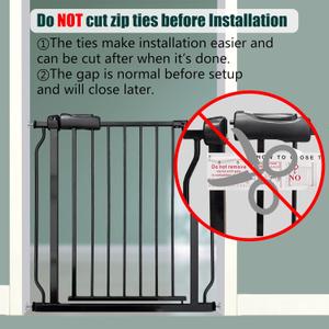 Baby Gate for Doorways Stairs Hallway 38.5 to 43.5 Inch Wide, Walk Through Child
