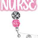 Plifal Nurse Badge Reel Holder Retractable with ID Clip for Nurse Nursing Name Tag Card Cute White Alligator Clip Hospital Work Accessories