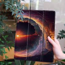 Tuiklol Tablet Case for Samsung Tab S10 Ultra (2024 Release) / Tab S9 Ultra 14.6 Inch (2023 Release), Built-on Pencil Holder Slim Hard Shell Case Trifold Stand Cover Auto Wake/Sleep, Galaxy Sky