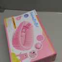 Inflatable Baby Bathtub Infant Anti-Slip Bath Seat Pool with Air Pump Travel Camping Portable Toddler Bath Tub Age 0-5 Years Old (Pink)