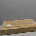 WOOD CITY Step Stool Foldable for Toddlers, Adjustable Kids Step Stool for Bathroom Sink Toilet Potty Training Stool with Handles Child Kitchen Counter Stool Helper Montessori Kitchen Stools (Natural)