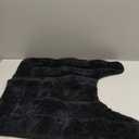 GRANNY SAYS Bathroom Toilet Rugs U Shaped, Bath Mats for Bathroom, Shower Room Rugs Non Slip Washable, Absorbent Microfiber Toilet Mat, Soft Plush Shaggy Bath Carpet, 20" x 24", Black