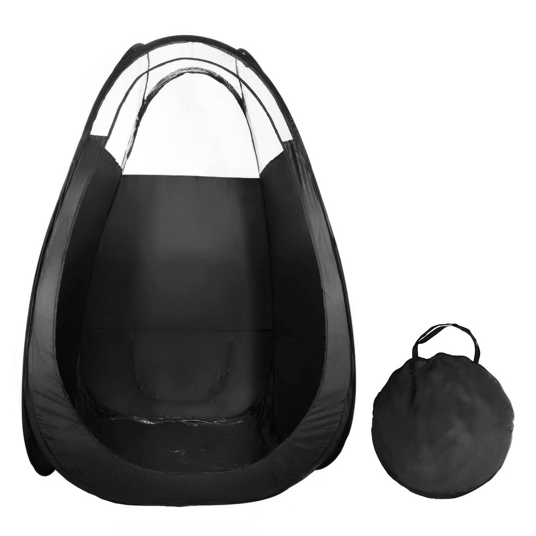 VARIPOWDER Pop Up Spray Tanning Tent,Portable Fold-able Black Spray Tann Tent,Sunless Tan Tent LargeSize Spray Tanning Booth for Home & Salon with Carrying Bag-78.7'' x 47.2''