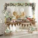 Over The Table Rod Stand with Clamps, Adjustable Table Arch 28"-98" Length, 13"-42" Tall, Table Balloon Arch Stand for Wedding, Birthday, Christmas, Halloween, Craft, Party Decoration, Gold