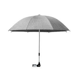 Convenient and Lightweight, Clip-On, Adjustable steering, The top of the umbrella can adjusted to bend, Universal, Umbrella Baby Stroller, Stroller Umbrella Attachment for Sun Protection Cowboy Grey